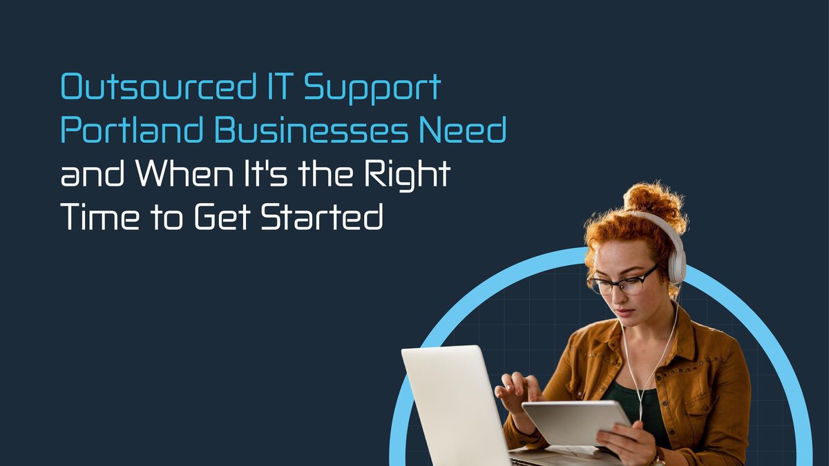 IT support specialist assisting a Portland business from a help desk, representing the outsourced IT support Portland businesses rely on