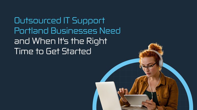 IT support specialist at a help desk assisting a Portland business
